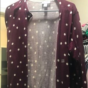 Loft cardigan new polka dots